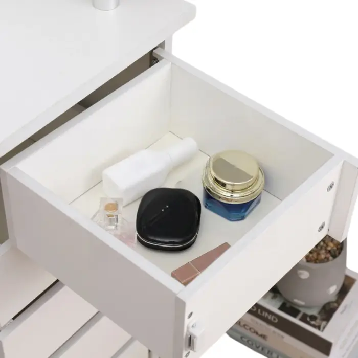 Туалетний столик Chomik TRIO кутовий з дзеркалом білий