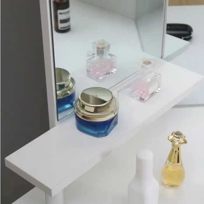 Туалетний столик Chomik TRIO кутовий з дзеркалом білий