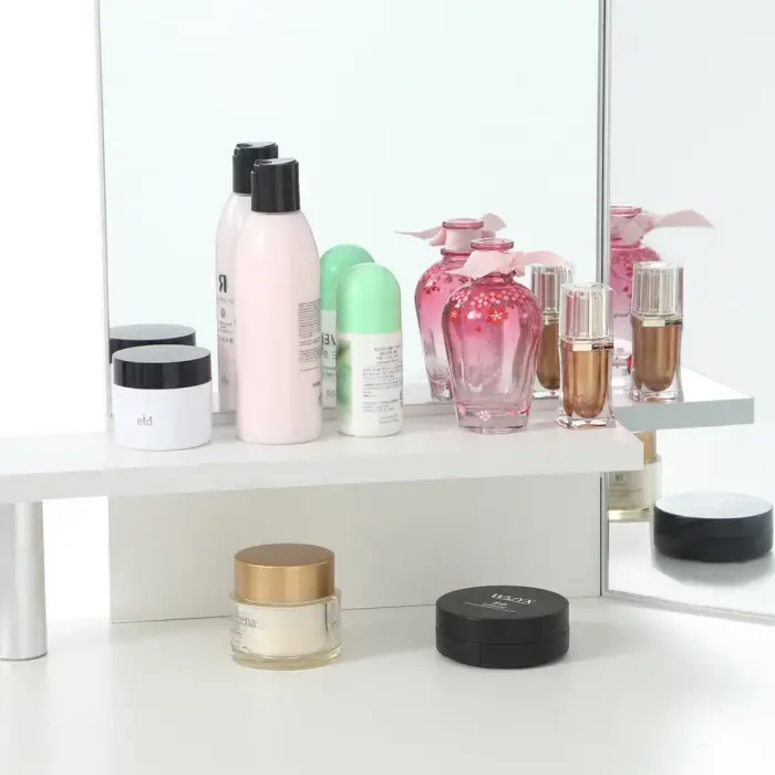 Туалетний столик Chomik TRIO кутовий з дзеркалом білий