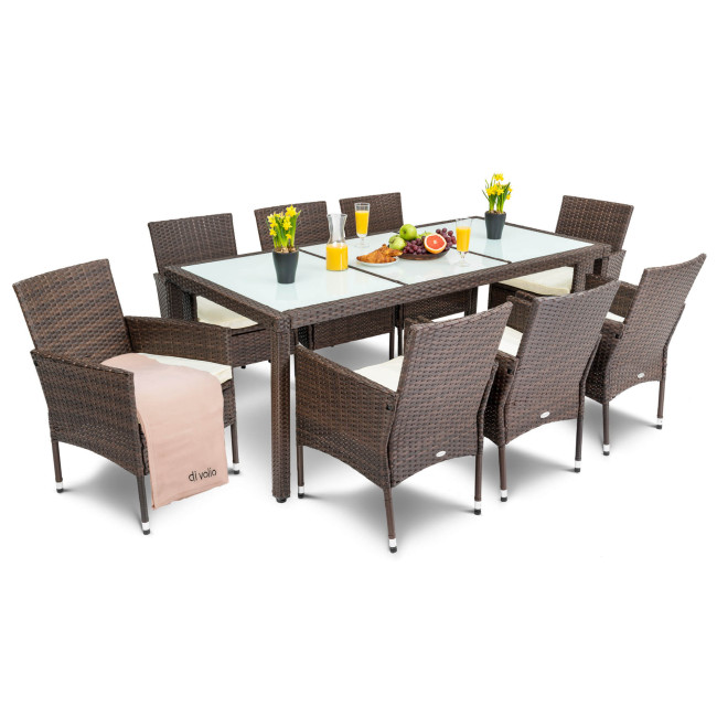Садові меблі Di Volio VERONA 8+1 коричнева