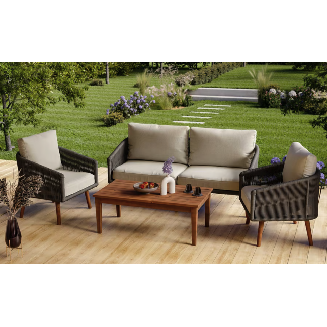 Комплект садових меблів Di Volio Matera Сірий/Світло-сірий