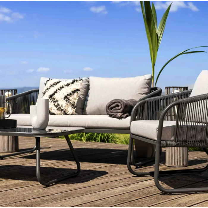 Комплект садових меблів Di Volio Paso сірий