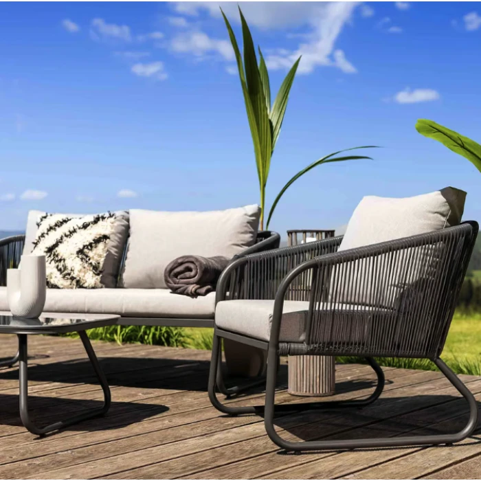 Комплект садових меблів Di Volio Paso сірий