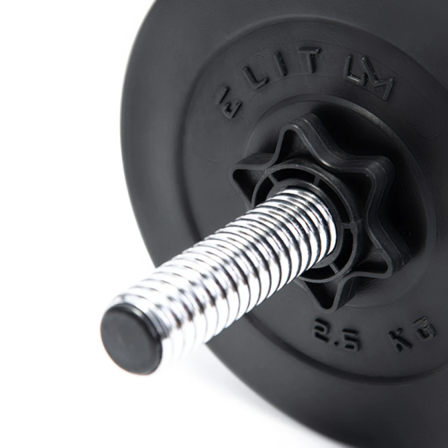 Набор композитных дисков Elitum Titan 59кг для гантелей и штанг + 2 грифа