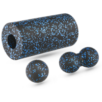 Набор Gymtek массажеров для йоги и фитнеса EPP черно-синий