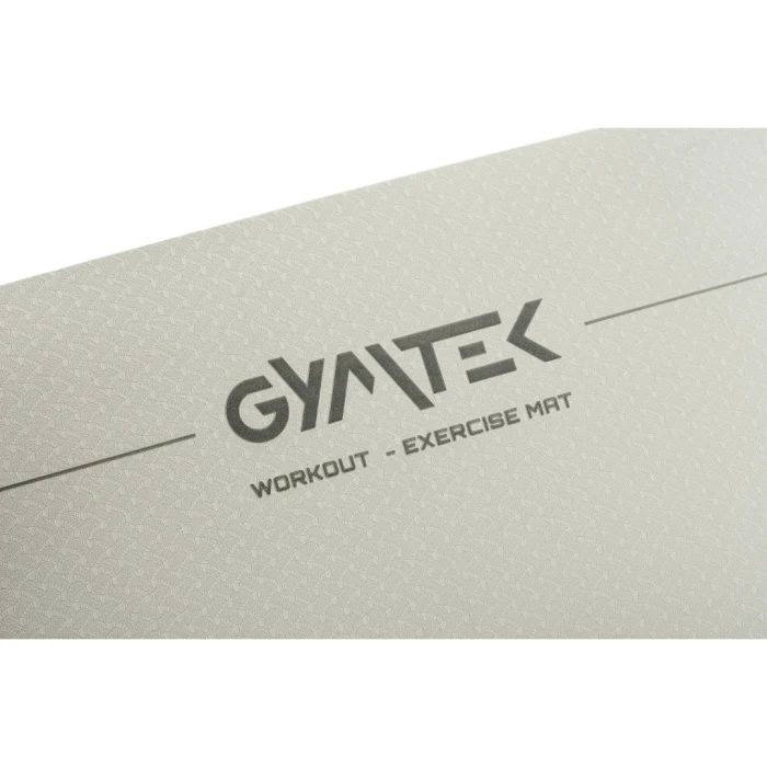 Килимок (мат) для фітнесу та йоги Gymtek Premium TPE 0,6см сіро-чорний