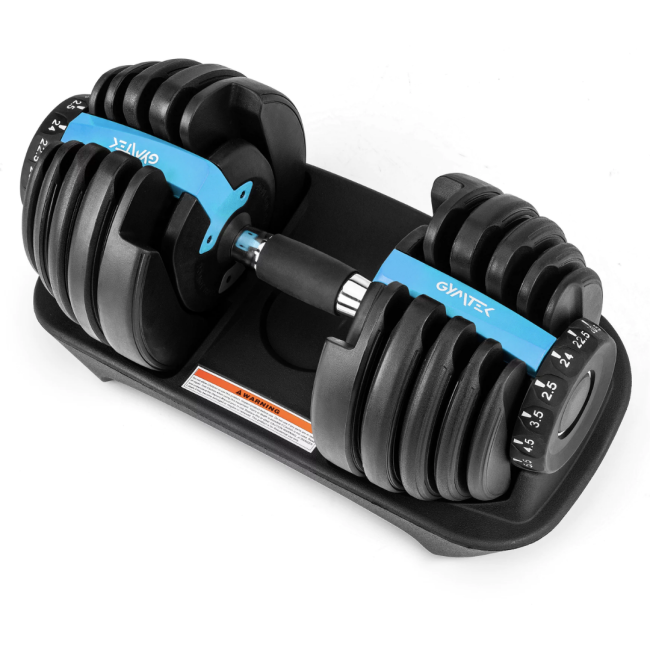Гантель розбірна регульована Gymtek 2,5-24кг синій