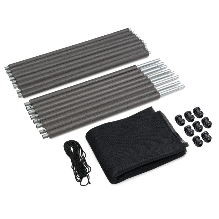 Батут Hop-Sport 12ft (366см) чорно-синій з внутрішньою сіткою