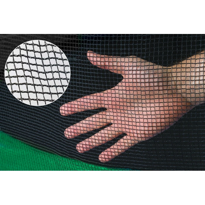 Батут Hop-Sport 8ft (244см) чорно-зелений з зовнішньою сіткою