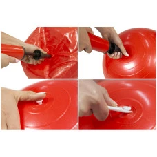 Фитбол Hop-Sport 55см красный + насос 2020