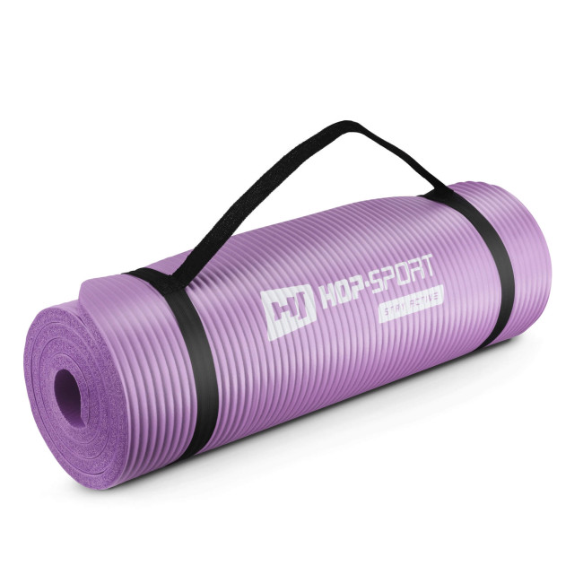 Мат для фітнесу та йоги Hop-Sport HS-N015GM 1.5см фіолетовий