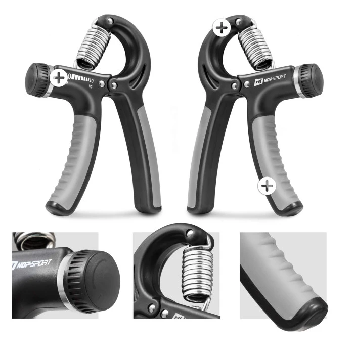 Еспандер регульований Hop-Sport 10-40кг HS-P040HG чорно-сірий