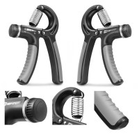 Еспандер регульований Hop-Sport 10-40кг HS-P040HG чорно-сірий