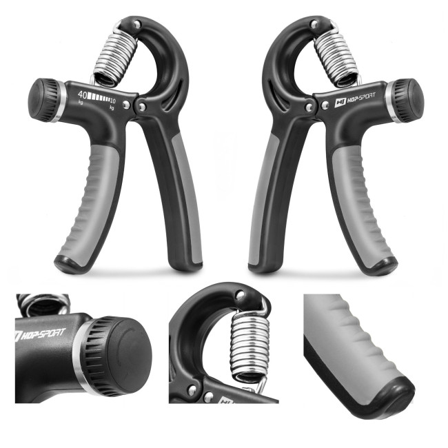 Еспандер регульований Hop-Sport 10-40кг HS-P040HG чорно-сірий