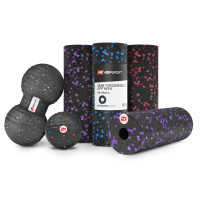 Мини массажный ролик (валик, роллер) Hop-Sport EPP 15см HS-P015YG черно-фиолетовый