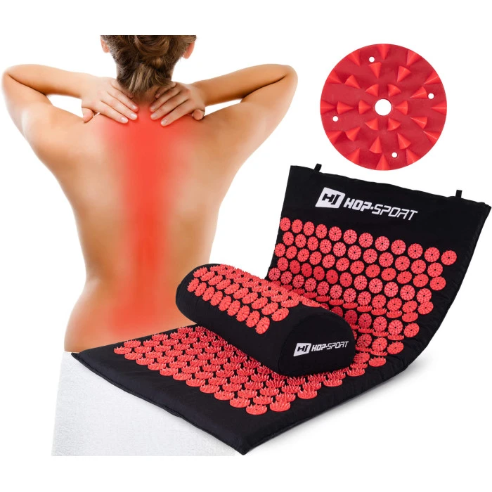 Подушка для иглоукалывания Hop-Sport HS-C037AP (Аппликатор Кузнецова) черно-красная