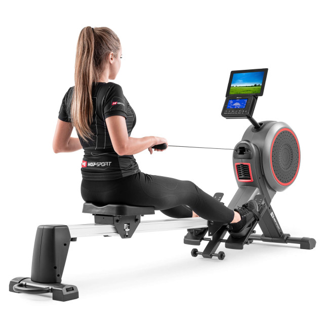 Гребний тренажер аеромагнітний Hop-Sport HS-100AR Roam сірий+ мат