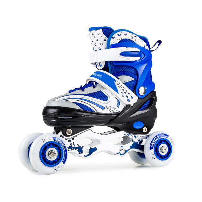 Роликовые коньки 3в1 Hop-Sport HS-8101 Speed M (размер) синие