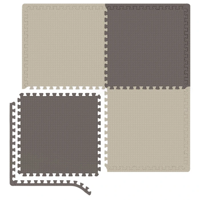 Мат-пазл Hop-Sport EVA 1см HS-A010PM - 4 частин бежево-коричневий