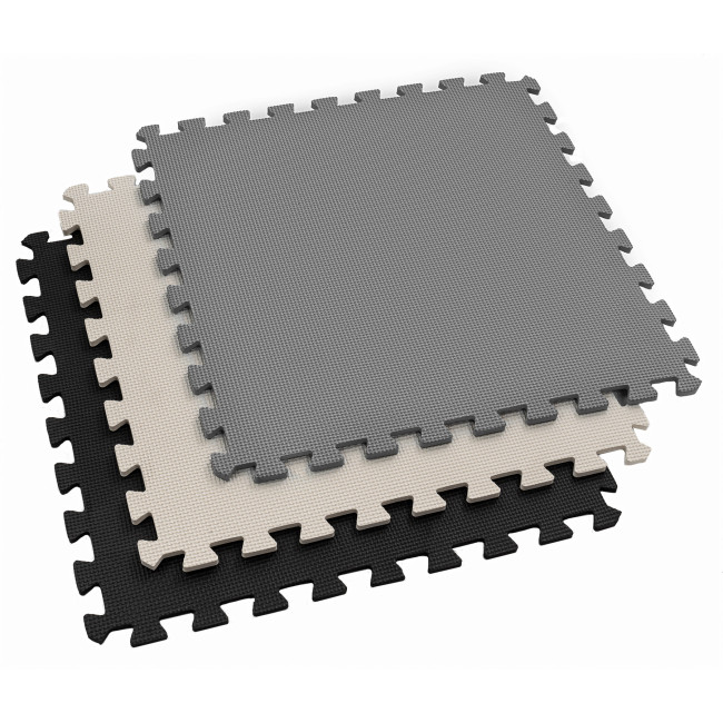 Мат-пазл Hop-Sport EVA 1см HS-A010PM - 9 частей черный/белый/серый