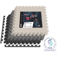 Мат-пазл Hop-Sport EVA 1см HS-A010PM - 9 частин чорний/білий/сірий