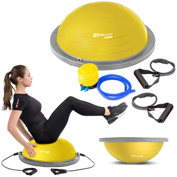Балансировочная полусфера Hop-Sport HS-L058 желтая