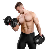 Гантелі металеві Hop-Sport New 2 х 15кг із рукавичками