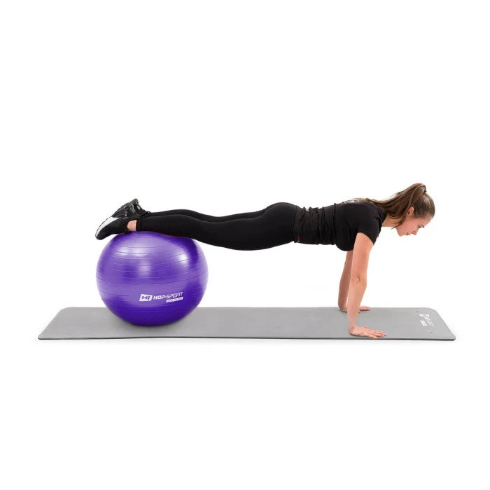 Фітбол Hop-Sport 85см фіолетовий + насос 2020
