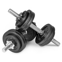 Гантелі металеві Hop-Sport New 2 х 15кг із рукавичками