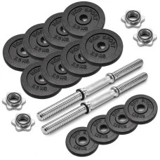 Гантели металлические Hop-Sport New 2 х 15кг с перчатками