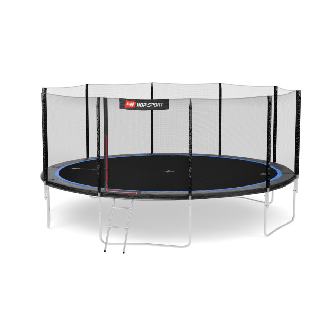 Батут Hop-Sport 16ft (488см) черно-синий с наружной сеткой