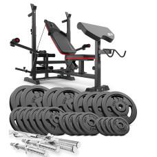 Набор STRONG 179кг со скамейкой HS-1075