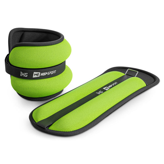 Утяжелители для ног и рук Hop-Sport HS-S002WB 2х1кг зеленые