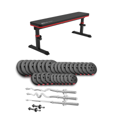 Набір Hop-Sport Premium 173кг з лавою HS-1025 Pro, штангами та гантелями
