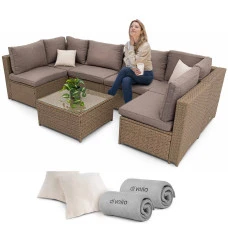 Набір садових меблів Di Volio Torino Бежевий/Світло-сірий