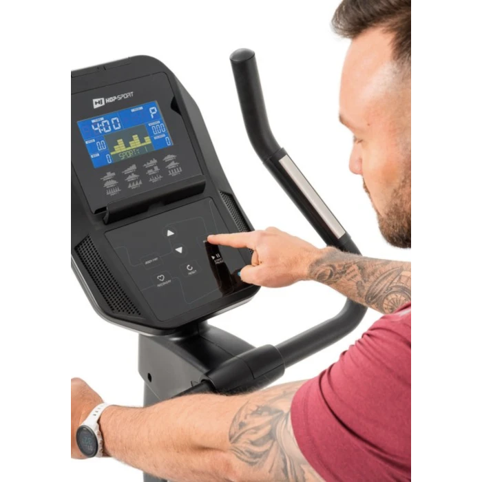 Велотренажер электромагнитный Hop-Sport HS-300H Aspect серый+мат