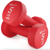 Гантели для фитнеса неопреновые круглые Hop-Sport HS-V050DR 2x5кг красный