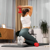 Гантели для фитнеса неопреновые круглые Hop-Sport HS-V050DR 2x5кг красный