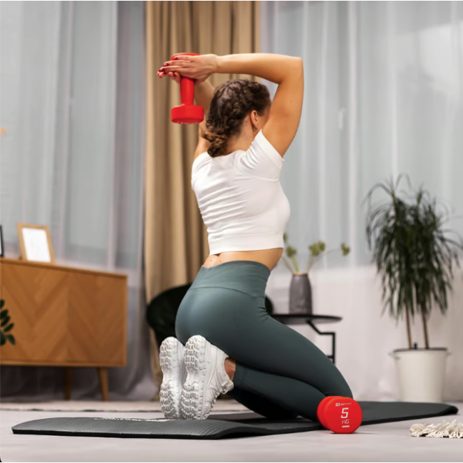 Гантели для фитнеса неопреновые круглые Hop-Sport HS-V050DR 2x5кг красный