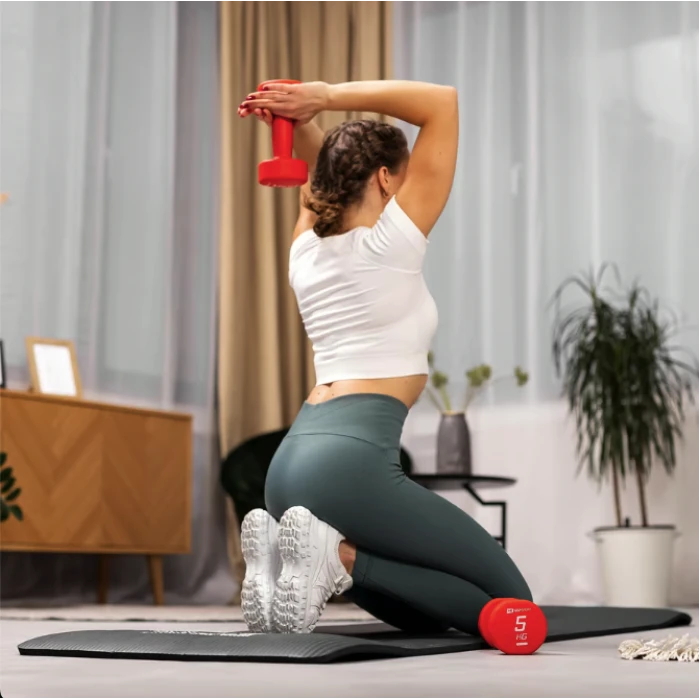 Гантели для фитнеса неопреновые круглые Hop-Sport HS-V050DR 2x5кг красный