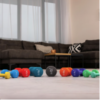 Гантели для фитнеса неопреновые круглые Hop-Sport HS-V050DR 2x5кг красный