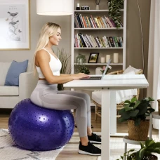 Фитбол массажный Hop-Sport 65см фиолетовый + насос