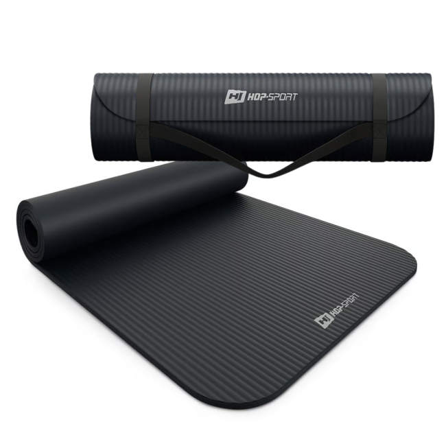 Коврик для йоги Hop-Sport HS-NB015GM NBR 1,5см чорний