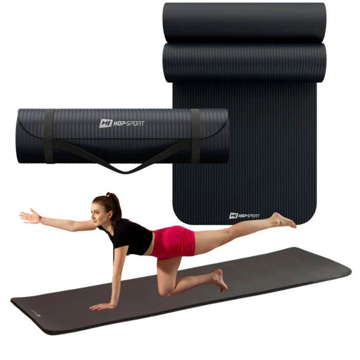 Коврик для йоги Hop-Sport HS-NB015GM NBR 1,5см чорний