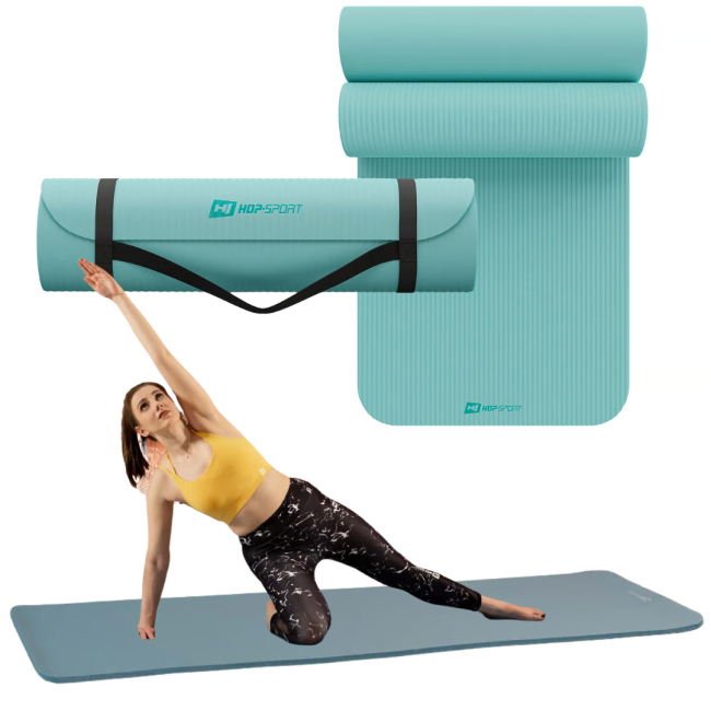 Коврик для йоги Hop-Sport HS-NB010GM NBR 1см бирюзовый