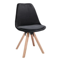 Стілець Saida Jumi у скандинавському стилі з дерев'яними ніжками чорний