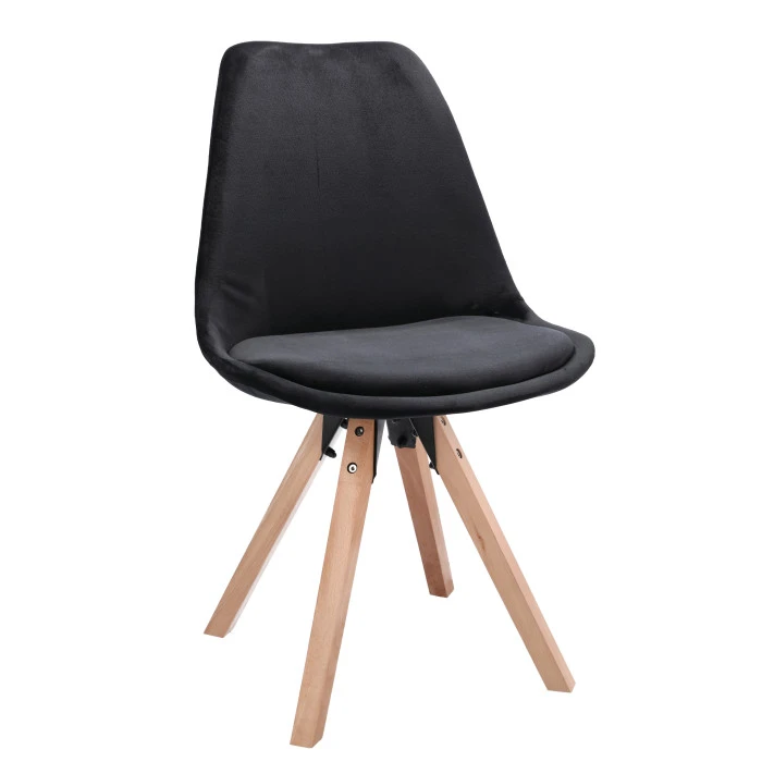 Стілець Saida Jumi у скандинавському стилі з дерев'яними ніжками чорний