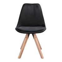 Стілець Saida Jumi у скандинавському стилі з дерев'яними ніжками чорний