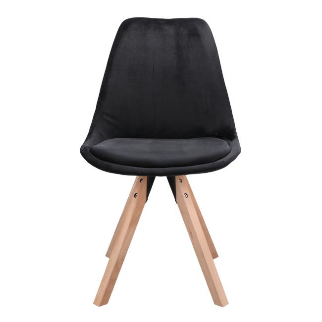 Стілець Saida Jumi у скандинавському стилі з дерев'яними ніжками чорний