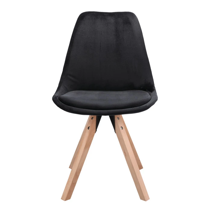 Стілець Saida Jumi у скандинавському стилі з дерев'яними ніжками чорний